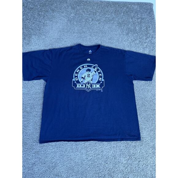 Majestic Other - New York Yankees Shirt Mens 2XL Blue MLB Baseball Derek Jeter Majestic